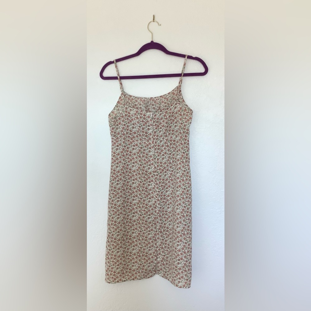 Fashion Bug green Floral Dress Size 8 - Picture 4 of 5